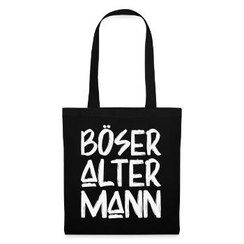 Böser Alter Mann - Stoffbeutel - Schwarz - Vorne