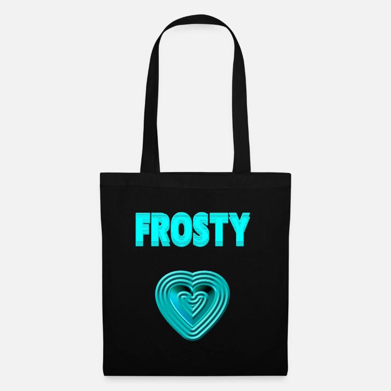 FROSTY HERZ - in love - Stoffbeutel - Schwarz