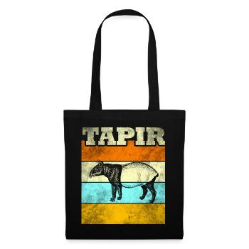 Tapir - Sac en tissu - noir - Devant
