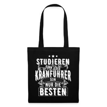 Kranführer - Stoffbeutel - Schwarz - Vorne