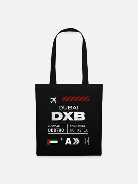 Dubai airport tag - Tote Bag - black