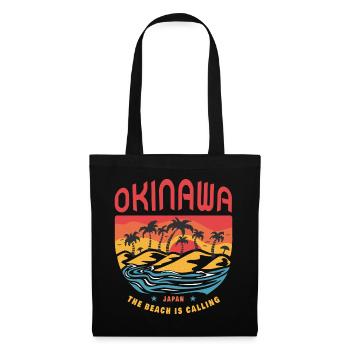 Okinawa Japan Beach Design - Stoffbeutel - Schwarz - Vorne