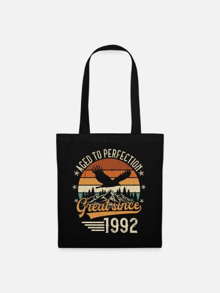 1992 Vintage Vintage Retro Cadeau d’anniversaire - Sac en tissu - noir