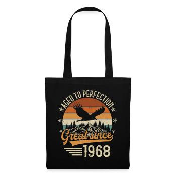 1968 Vintage Vintage Rétro Cadeau d’Anniversaire - Sac en tissu - noir - Devant