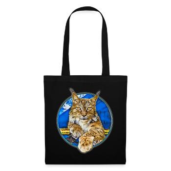 Luchs Wildkatze Freiheit - Stoffbeutel - Schwarz - Vorne