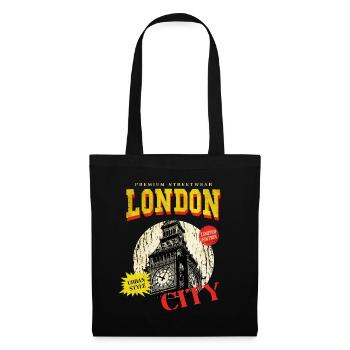 London England UK City Skyline Vintage Retro - Tote Bag - black - Front