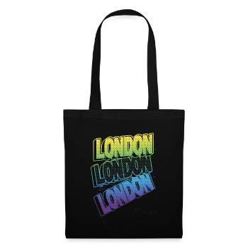 London England UK City Font Skyline Home - Tote Bag - black - Front