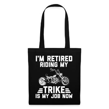Trike dit | Moto Triker Trikes Cadeaux - Sac en tissu - noir - Devant