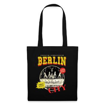 Berlin Germany City Skyline Vintage Retro - Tote Bag - black - Front