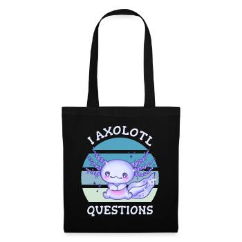 I axolotl questions - Stoffbeutel - Schwarz - Vorne