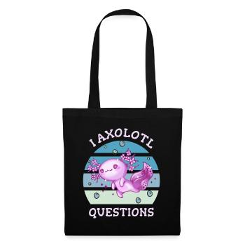 I axolotl questions - Stoffbeutel - Schwarz - Vorne