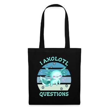 I axolotl questions - Stoffbeutel - Schwarz - Vorne
