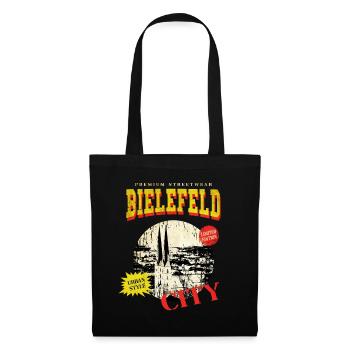 Bielefeld Deutschland Stadt Skyline Vintage Retro - Stoffbeutel - Schwarz - Vorne