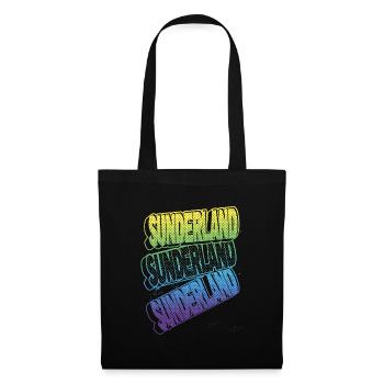 Sunderland Angleterre UK City Font Skyline Accueil - Sac en tissu - noir - Devant