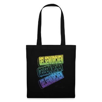 Gelsenkirchen Allemagne City Font Skyline - Sac en tissu - noir - Devant