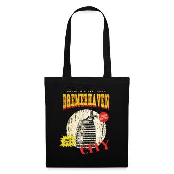 Bremerhaven Germany City Skyline Vintage - Tote Bag - black - Front