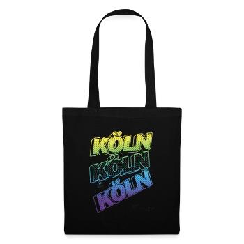 Cologne Allemagne City Font Skyline Accueil - Sac en tissu - noir - Devant