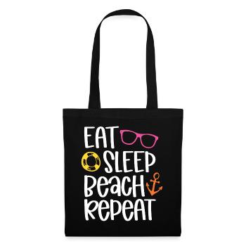Eat Sleep Beach Repeat - Tote Bag - black - Front