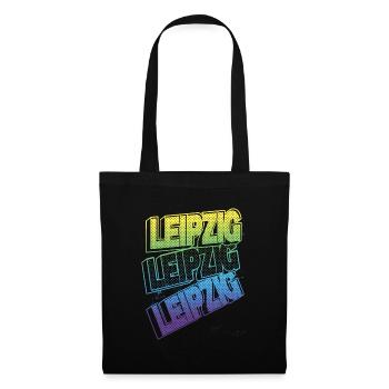 Leipzig Germany City Font Skyline Home - Tote Bag - black - Front