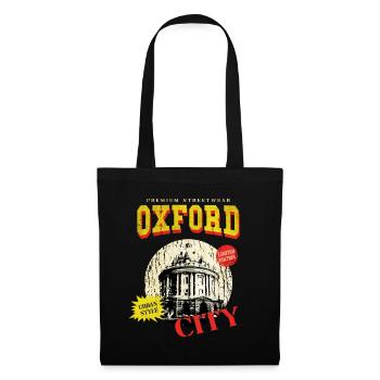 Oxford Angleterre Royaume-Uni City Skyline Vintage Rétro - Sac en tissu - noir - Devant