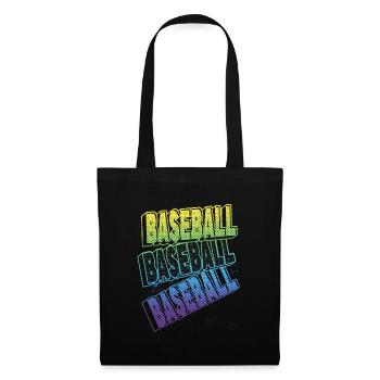 Baseball Sports Font Vintage Retro Home Run - Tote Bag - black - Front