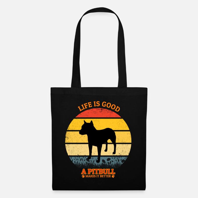 Life Is Good A Pitbull Makes It Better - Stoffbeutel - Schwarz