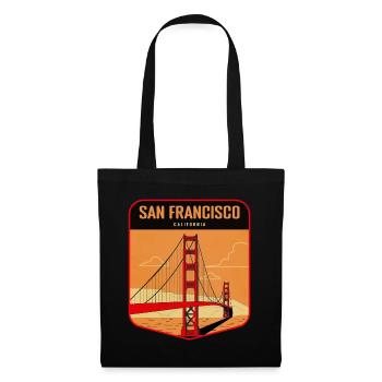 Golden Gate Retro Badge San Francisco - Tote Bag - black - Front