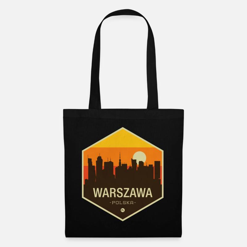 Horizon de Varsovie - Sac en tissu - noir