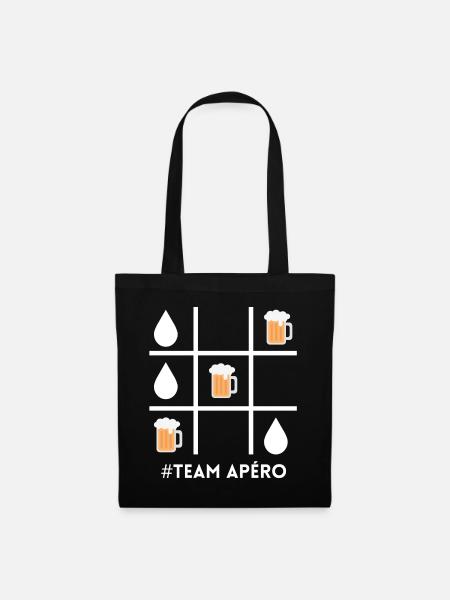 Apéro-Team, Bier, Bierfan - Stoffbeutel - Schwarz