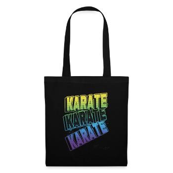 Karaté, Écriture, Arts martiaux, Arts martiaux, Combat, Sports - Sac en tissu - noir - Devant