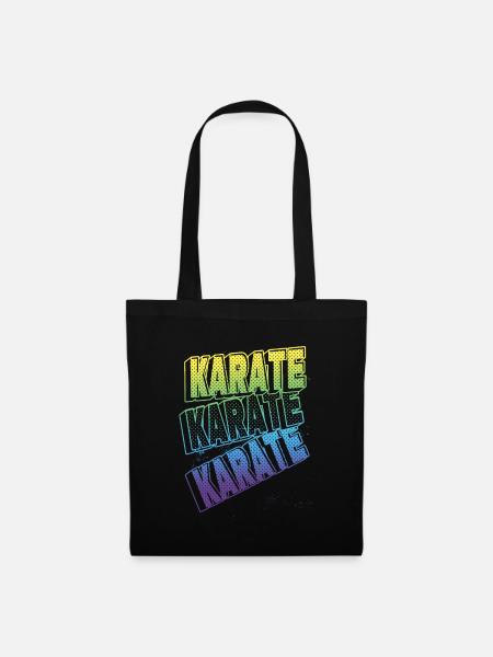 Karate Schrift Kampsport Kampfkunst Kämpfen Sport - Stoffbeutel - Schwarz