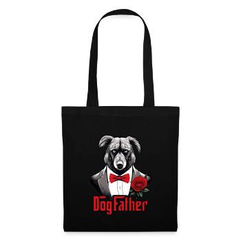Dog Father, Mafia, Australian Shepherd, Hundevater - Stoffbeutel - Schwarz - Vorne