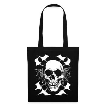 Horror Skull Skull Art Skull Gothic Heavy Metal - Tote Bag - black - Front