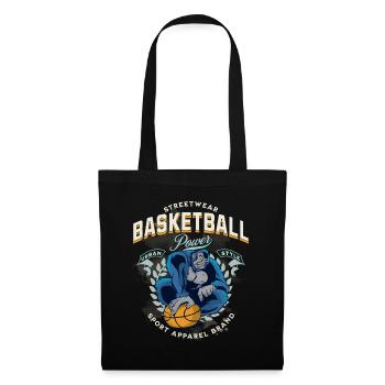 Basketball Gorilla Basketballspieler Vintage Retro - Stoffbeutel - Schwarz - Vorne