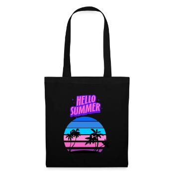 Hello Summer - Sac en tissu - noir - Devant