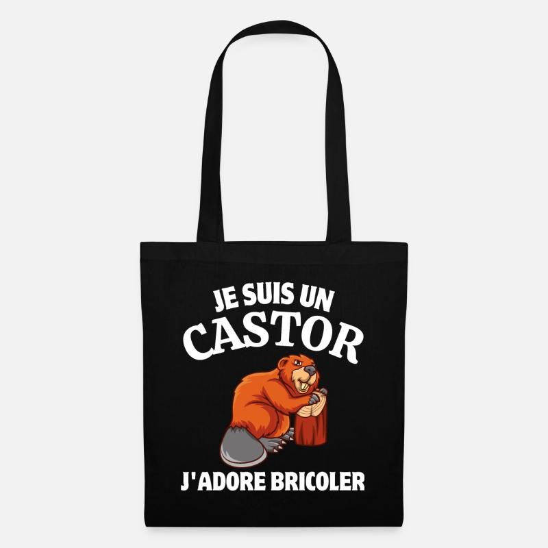 bricoler, bricolage, bricoleur - Sac en tissu - noir
