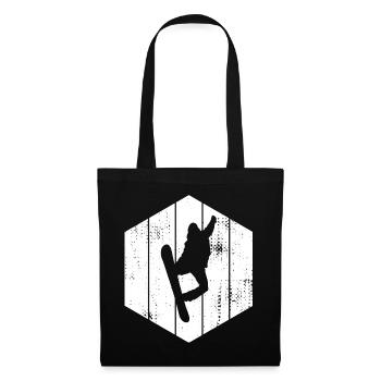 Snowboarder Drawing - Tote Bag - black - Front