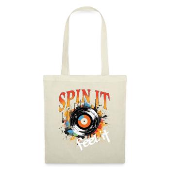Vinyl Record LP Turntable Retro - Tote Bag - nature - Front