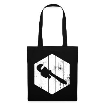 Croquis de clé à pipe - Sac en tissu - noir - Devant