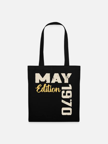 Mai 1970 Geburtstag Mai 1970 Geschenk Mai 1970 Mai - Stoffbeutel - Schwarz