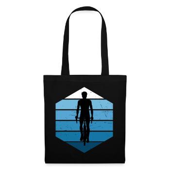 Herren Damen Bike Velo Radfahren Radfahrer - Stoffbeutel - Schwarz - Vorne