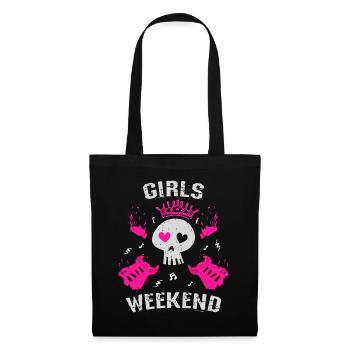 Week-end entre filles - Sac en tissu - noir - Devant