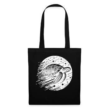 Tortue futuriste moderne cyber - Sac en tissu - noir - Devant