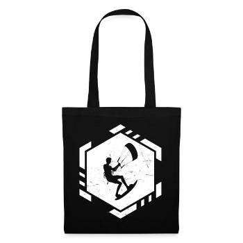 Cerf-volant femme Kitesurf Kitesurfeur Kitesurfeur Kitesurf - Sac en tissu - noir - Devant
