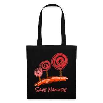 Trees Abstract with Font - Tote Bag - black - Front