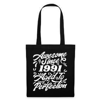 Awesome Since 1991 - Aged To Perfection, Gift 1991 - Sac en tissu - noir - Devant