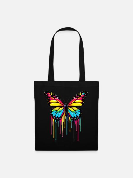 Schmetterling - Stoffbeutel - Schwarz