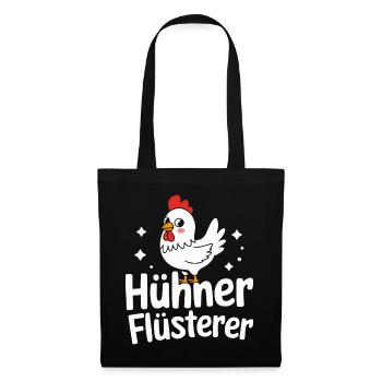 poulet poulets fermier fermier ferme - Sac en tissu - noir - Devant
