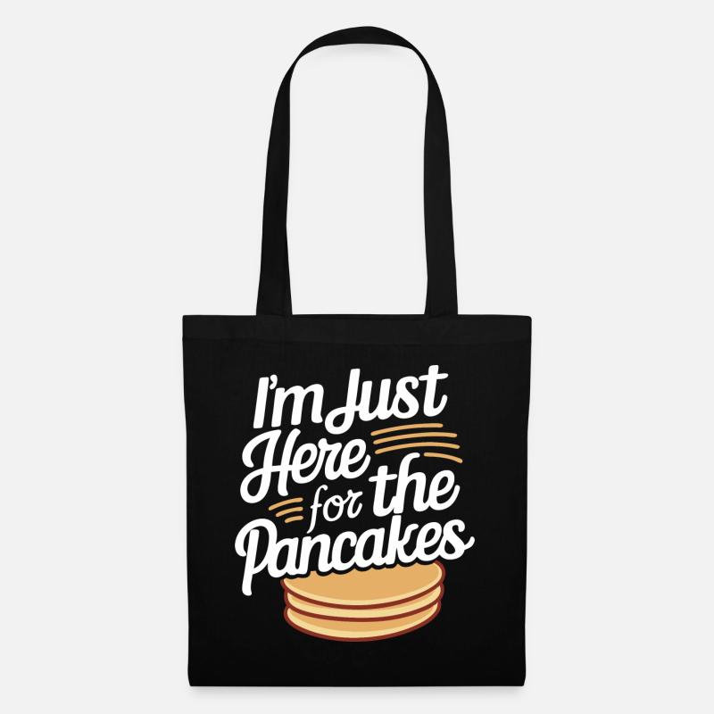 Pancakes Frühstück Essen Pancake - Stoffbeutel - Schwarz