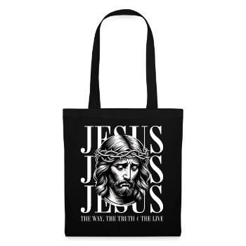 Jesus - Believe: Strong faith design - Tote Bag - black - Front